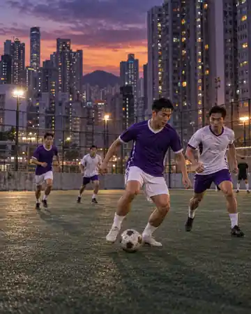 香港城市足球場上的球員